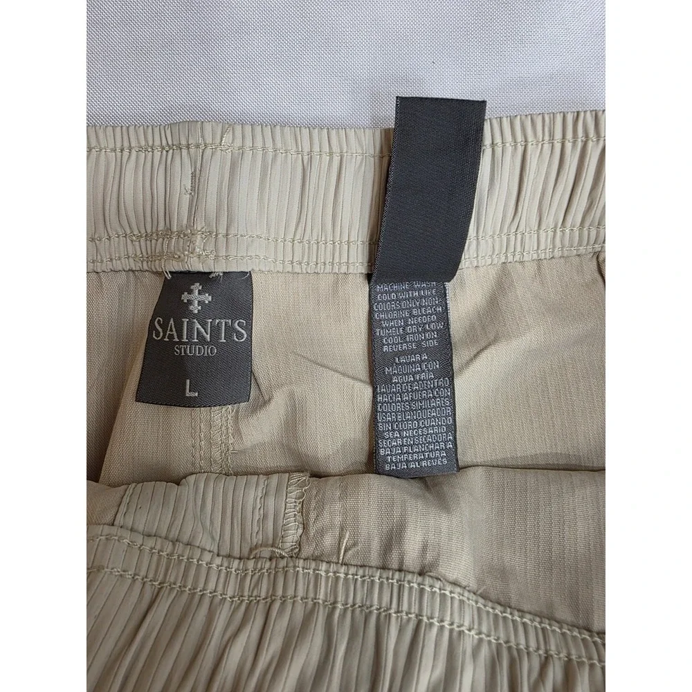 Saints Studio D2720-W62 Men's Bone Color Casual Pants. New With Tags. Size L